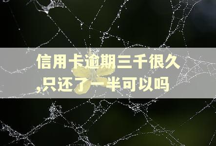 信用卡逾期三千很久,只还了一半可以吗