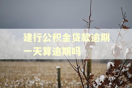 建行公积金贷款逾期一天算逾期吗