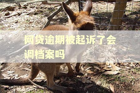 网贷逾期被起诉了会调档案吗 网贷逾期被起诉了会调档案吗