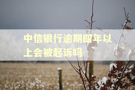 中信银行逾期四年以上会被起诉吗