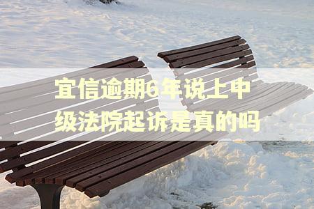 宜信逾期6年说上中级法院起诉是真的吗