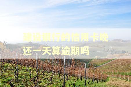 建设银行的信用卡晚还一天算逾期吗