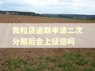 微粒贷逾期申请二次分期后会上征信吗