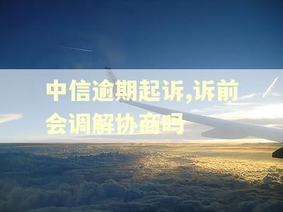 中信逾期起诉,诉前会调解协商吗