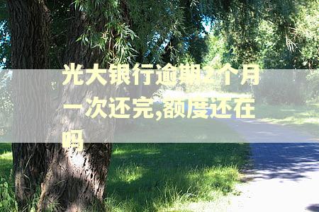 光大银行逾期2个月一次还完,额度还在吗