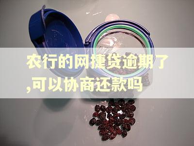 农行的网捷贷逾期了,可以协商还款吗