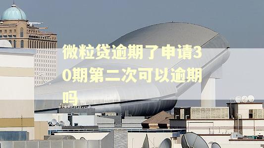 微粒贷逾期了申请30期第二次可以逾期吗