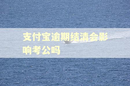 支付宝逾期结清会影响考公吗