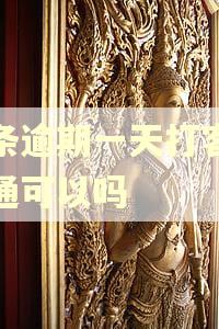白条逾期一天打客服沟通可以吗