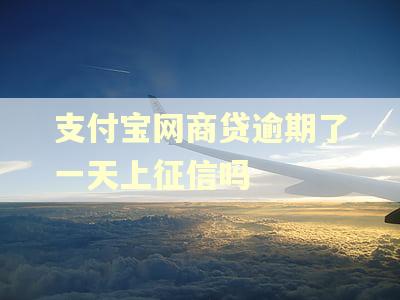 支付宝网商贷逾期了一天上征信吗