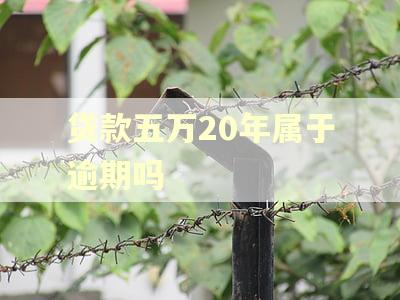 贷款五万20年属于逾期吗
