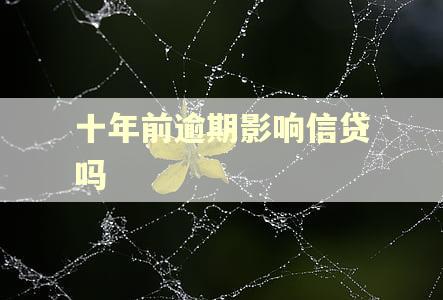 十年前逾期影响信贷吗