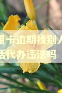 信用卡逾期找别人打电话代办违法吗