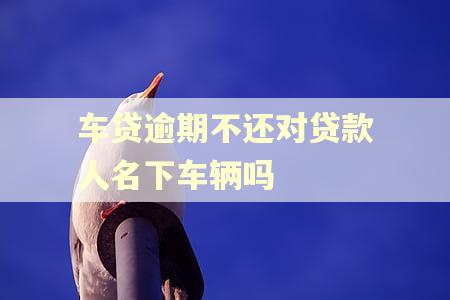 车贷逾期不还对贷款人名下车辆吗