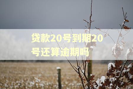 贷款20号到期20号还算逾期吗