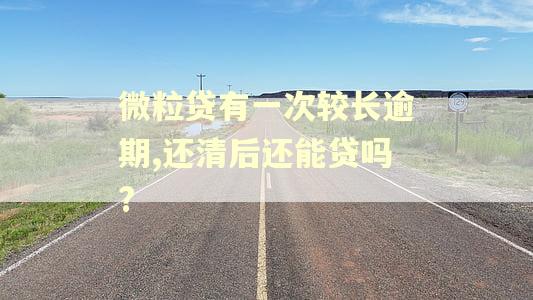 微粒贷有一次较长逾期,还清后还能贷吗?