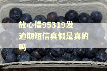 放心借95319发逾期短信真假是真的吗