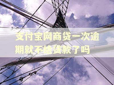 支付宝网商贷一次逾期就不给贷款了吗