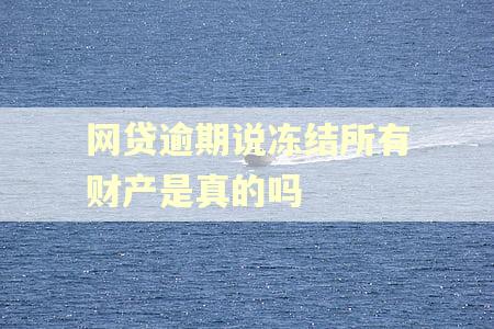 网贷逾期说冻结所有财产是真的吗