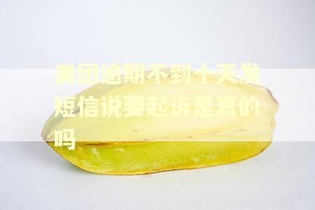 美团逾期不到十天发短信说要起诉是真的吗