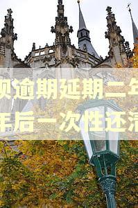 花呗逾期延期二年是二年后一次性还清吗