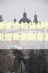 没用过微粒贷却发短信说借款逾期是真的吗