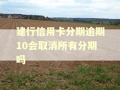建行信用卡分期逾期10会取消所有分期吗