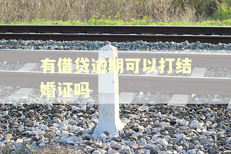 有借贷逾期可以打结婚证吗