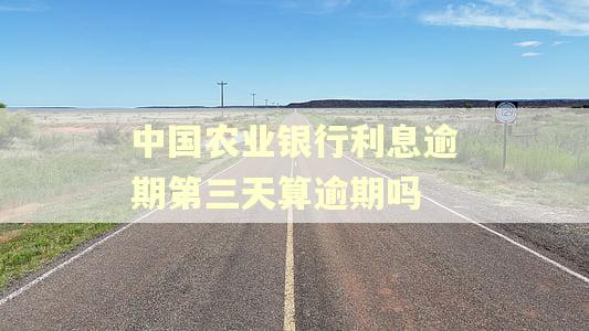 中国农业银行利息逾期第三天算逾期吗