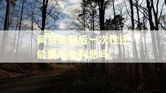 网贷逾期后一次性还能要求免利息吗