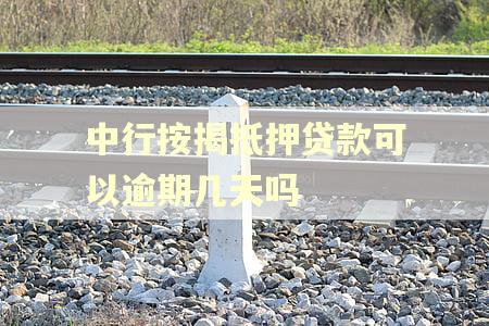 中行按揭抵押贷款可以逾期几天吗