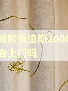 微粒贷逾期2000会上门吗