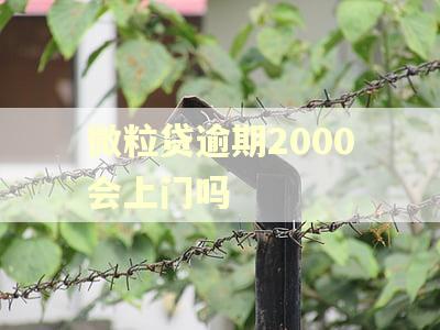 微粒贷逾期2000会上门吗 微粒贷逾期2000会上门吗
