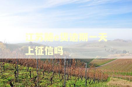 江苏随e贷逾期一天上征信吗