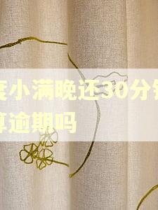 度小满晚还30分钟算逾期吗
