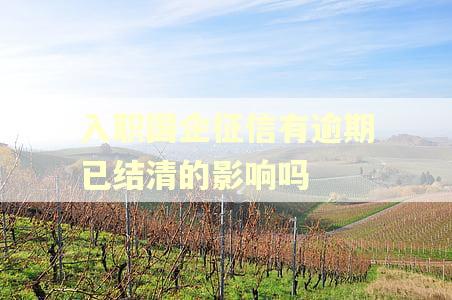入职国企征信有逾期已结清的影响吗