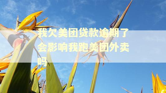 我欠美团贷款逾期了会影响我跑美团外卖吗