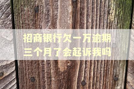 招商银行欠一万逾期三个月了会起诉我吗