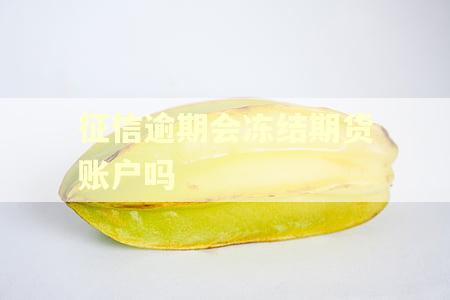 征信逾期会冻结期货账户吗 征信逾期会冻结期货账户吗