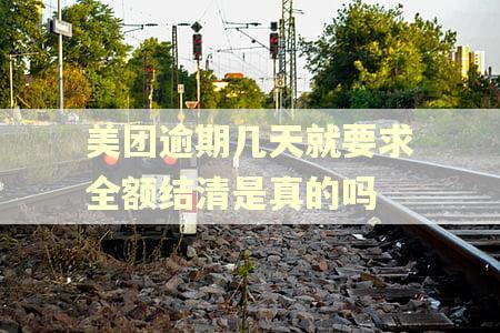 美团逾期几天就要求全额结清是真的吗