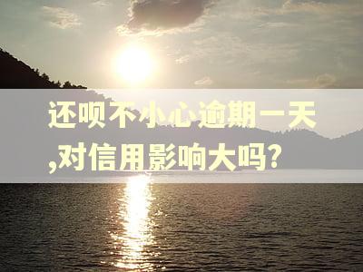 还呗不小心逾期一天,对信用影响大吗?