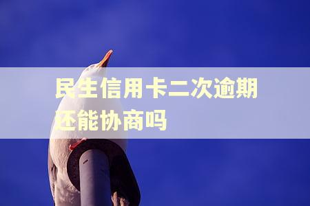 民生信用卡二次逾期还能协商吗