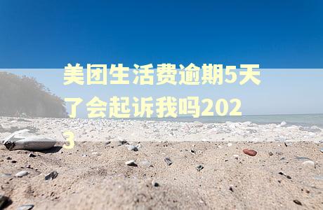 美团生活费逾期5天了会起诉我吗2023