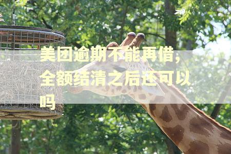 美团逾期不能再借,全额结清之后还可以吗