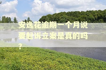 安逸花逾期一个月说要起诉立案是真的吗?