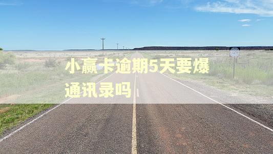小赢卡逾期5天要爆通讯录吗