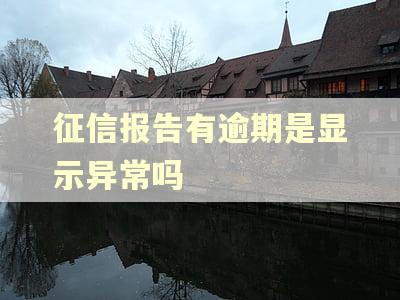 征信报告有逾期是显示异常吗