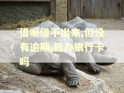 借呗借不出来,但没有逾期,能办银行卡吗