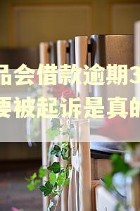 唯品会借款逾期3个月要被起诉是真的吗?