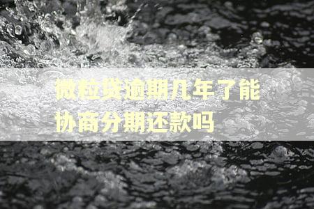 微粒贷逾期几年了能协商分期还款吗 微粒贷逾期几年了能协商分期还款吗